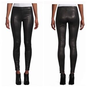 DTLA Brand Jeans Black Lamb Leather Skinny Pants Size 27